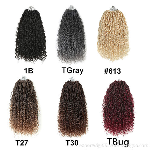 river locs Synthetic Crochet Braids Hair Passion Twist River Goddess ombre Braiding Hair Extension Brown Faux Locs With Curly